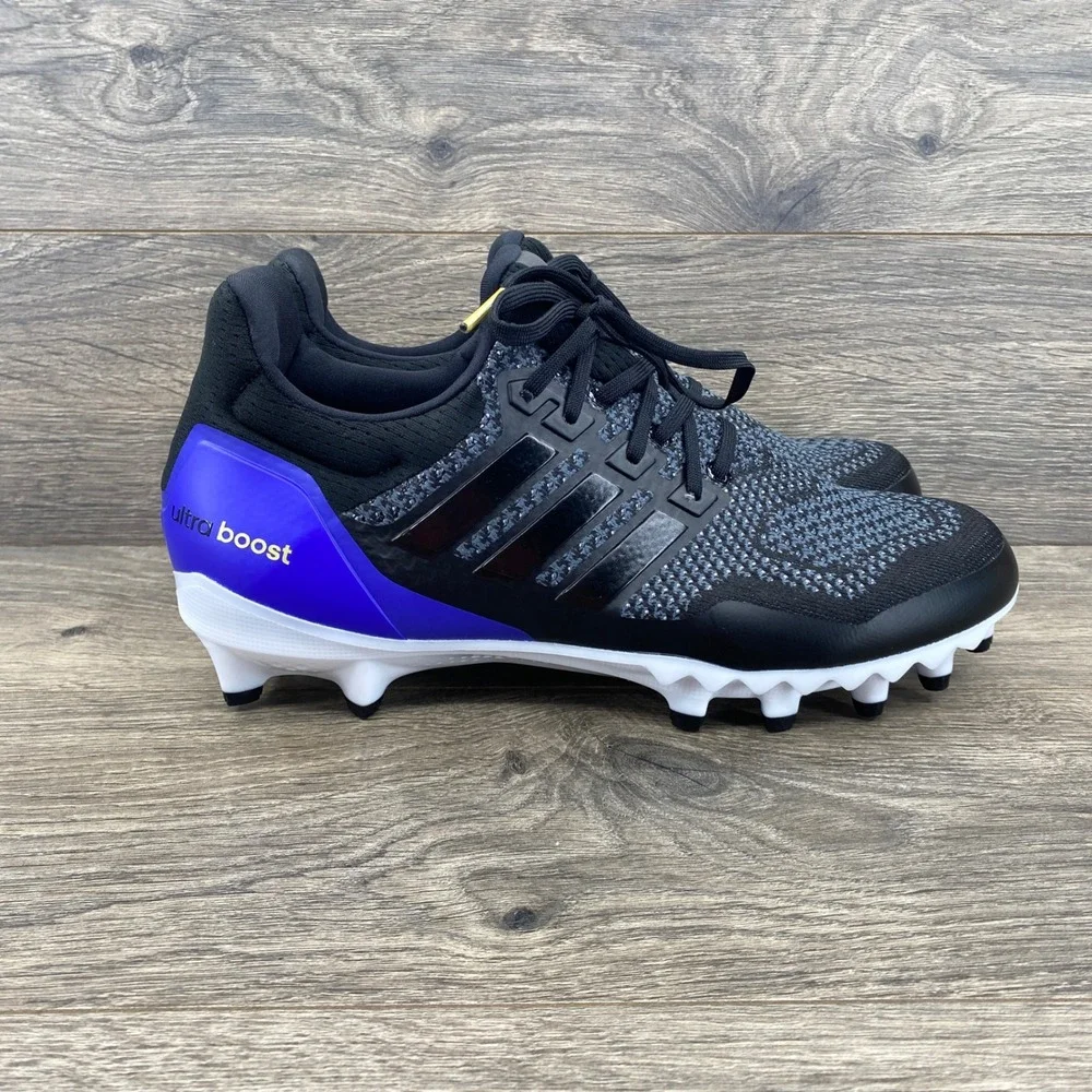 Adidas Ultraboost Football Cleat Mens 11 Black Grey Purple JP7410 Primeknit